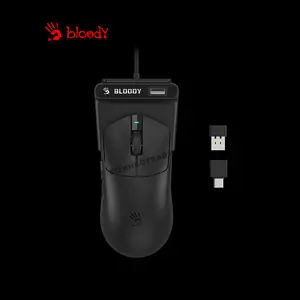 Bloody R77 Ultra Dock Wireless Gaming Mouse Black, 20000 CPI Optical Sensor, 2.4GHz Wireless & USB Wired Connectivity, Charging Dock Included, Esports Gaming Mouse