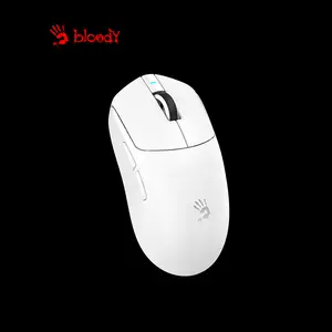 Bloody R77 Ultra Dock Wireless Gaming Mouse White, 20000 CPI Optical Sensor, 2.4GHz Wireless & USB Wired Connectivity, Charging Dock Included, Esports Gaming Mouse