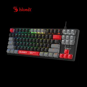 Bloody S310N Energy Red Mecha-Like Gaming Keyboard, Mecha-Like Switch Technology, Energy Red Edition Design, RGB Backlighting, Multi-Key Anti-Ghosting, Wired Gaming Keyboard