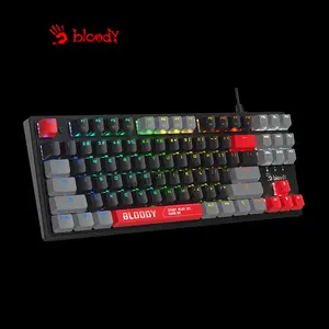 Bloody S310N Energy Red Mecha-Like Gaming Keyboard, Mecha-Like Switch Technology, Energy Red Edition Design, RGB Backlighting, Multi-Key Anti-Ghosting, Wired Gaming Keyboard