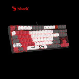Bloody S98 Naraka Mechanical Gaming Keyboard, Red Mechanical Switches, 98-Key Compact Layout, Naraka Edition Design, RGB Backlighting, Hot-Swappable Gaming Keyboard