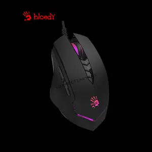Bloody V8M Max RGB Gaming Mouse Black, 12000 CPI MAX BC3332-A Gaming Sensor, 8 Programmable Buttons, RGB Lighting Effects, Ultra-Core Gaming Engine, Wired USB Gaming Mouse
