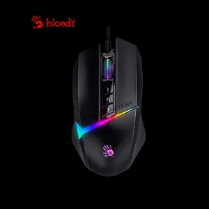 Bloody W60 Max RGB Gaming Mouse, 10000 CPI Optical Sensor, MAX BC3332-A Gaming Sensor, RGB Lighting Effects, High-Speed Wired USB Gaming Mouse