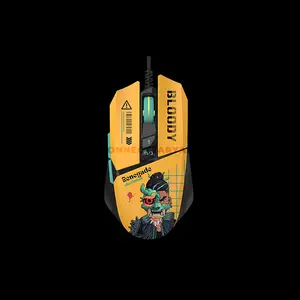 Bloody W63 Max Sunset RGB Gaming Mouse, 10000 CPI MAX BC3332-A Optical Sensor, Lightweight Honeycomb Design, RGB Lighting Effects, Wired USB Gaming Mouse