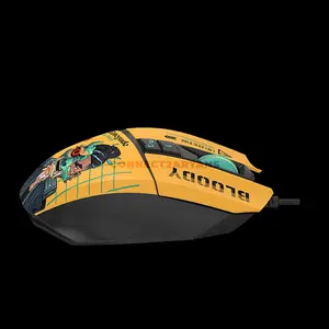 Bloody W63 Max Sunset RGB Gaming Mouse, 10000 CPI MAX BC3332-A Optical Sensor, Lightweight Honeycomb Design, RGB Lighting Effects, Wired USB Gaming Mouse