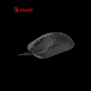 Bloody W72 Ultra Lightweight Gaming Mouse Black, 20000 CPI Alpha 20K Gaming Engine, 2000Hz Report Rate, 62g Ultra-Lightweight Design, RapidSnap Rebound Technology, Wired USB Gaming Mouse