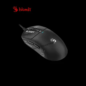 Bloody W72 Ultra Lightweight Gaming Mouse Black, 20000 CPI Alpha 20K Gaming Engine, 2000Hz Report Rate, 62g Ultra-Lightweight Design, RapidSnap Rebound Technology, Wired USB Gaming Mouse