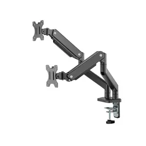 MXG BMA-24U Dual Monitor Arm Mount, Dual Display Support, Aluminum Spring-Assisted Design, Integrated USB 3.0 Cable Management, Matte Black Ergonomic Desk Mount