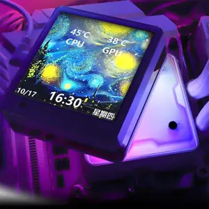 Thermalright Grand Vision 360 ARGB 360mm AIO Liquid CPU Cooler, Triple Fan High Performance Water Cooling System with ARGB Lighting and Vision Display