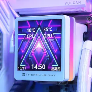 Thermalright Grand Vision 360 ARGB 360mm AIO Liquid CPU Cooler, Triple Fan High Performance Water Cooling System with ARGB Lighting and Vision Display
