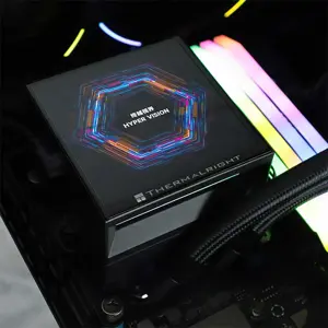Thermalright Hyper Vision 360 ARGB 360mm AIO Liquid CPU Cooler, Triple Fan High Performance Water Cooling System with ARGB Lighting and Vision Display