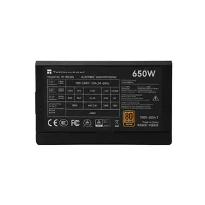 Thermalright TR-TB650S 650W 80 Plus Bronze Non-Modular ATX 3.0 Power Supply, Reliable Gaming PSU with Stable Power Delivery and Efficient Cooling