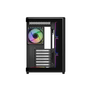 Cooler Master Elite 600 Black ARGB Mid Tower ATX PC Case, Tempered Glass Side Panel, ARGB Lighting Design, High-Airflow Gaming Chassis