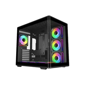 Cooler Master Elite 600 Black ARGB Mid Tower ATX PC Case, Tempered Glass Side Panel, ARGB Lighting Design, High-Airflow Gaming Chassis