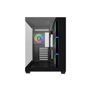 Cooler Master Elite 681 Black ARGB Mid Tower ATX PC Case, Tempered Glass High-Airflow Design, ARGB Lighting Integration, Premium Gaming PC Chassis