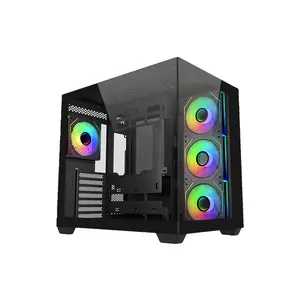 Cooler Master Elite 681 Black ARGB Mid Tower ATX PC Case, Tempered Glass High-Airflow Design, ARGB Lighting Integration, Premium Gaming PC Chassis
