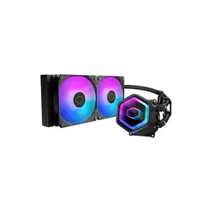 Cooler Master MasterLiquid 240 Core II Liquid Cooler, Dual Fan AIO CPU Cooling System, 240mm Radiator Design, High-Performance Liquid Cooling Solution for Gaming and Productivity PCs