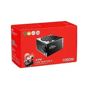 XPG CORE REACTOR II 1000W Gaming Power Supply, 80 PLUS Gold Certified Efficiency, ATX 3.1 and PCIe 5.1 Ready, Fully Modular Cable Design, 120mm Fluid Dynamic Bearing Fan, High-Performance Gaming PSU