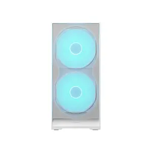 COUGAR Airface 180 Compact ATX Mid-Tower Gaming Case White Edition, High-Airflow Mesh Front Panel, Tempered Glass Side Panel, Premium Gaming PC Chassis