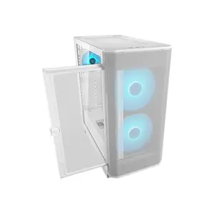COUGAR Airface FLO RGB Mid-Tower Gaming Case White Edition, High-Airflow RGB Design, Tempered Glass Side Panel, Premium Gaming and Performance PC Chassis