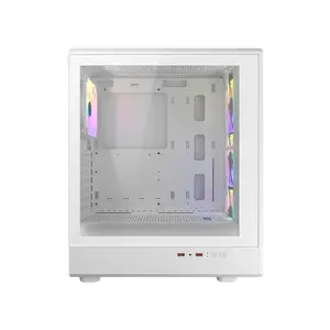 COUGAR Airface Pure RGB Compact ATX Mid-Tower Gaming Case, White Edition, High Airflow Tempered Glass Chassis with RGB Fans