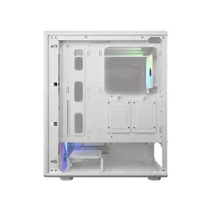 COUGAR Airface Pure RGB Compact ATX Mid-Tower Gaming Case, White Edition, High Airflow Tempered Glass Chassis with RGB Fans
