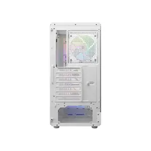 COUGAR Airface Pure RGB Compact ATX Mid-Tower Gaming Case, White Edition, High Airflow Tempered Glass Chassis with RGB Fans