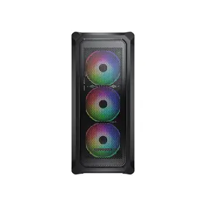 COUGAR Archon 2 Mesh RGB Mid-Tower Gaming Case Black Edition, High-Airflow Mesh Front Design, Tempered Glass Side Panel, RGB Fan Equipped Gaming Chassis