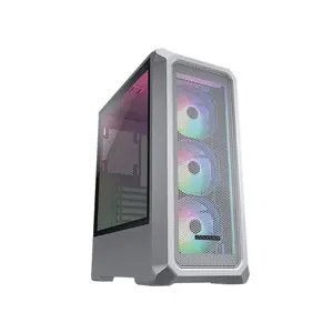 COUGAR Archon 2 Mesh RGB Mid-Tower Gaming Case White Edition, High-Airflow Mesh Front Design, Tempered Glass Side Panel, RGB Fan Equipped Gaming Chassis