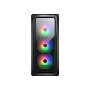 COUGAR Archon 2 RGB Mid-Tower Gaming Case Black Edition, Tempered Glass Side Panel, High-Airflow Design, RGB Fan Equipped Gaming Chassis
