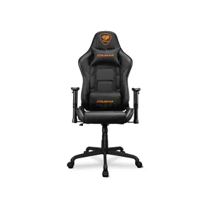 COUGAR ARMOR ELITE Black Ergonomic Gaming Chair with Breathable PVC Leather, Head & Lumbar Pillows, 160° Reclining Backrest, 2D Adjustable Armrests & Class 4 Gas Lift Cylinder