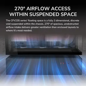 COUGAR CFV235 Series Mid-Tower Gaming Case Black Edition, Tempered Glass Gaming Chassis, High-Airflow Cooling Design, Premium Gaming PC Case
