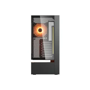 COUGAR CFV235 Series Mid-Tower Gaming Case Black Edition, Tempered Glass Gaming Chassis, High-Airflow Cooling Design, Premium Gaming PC Case