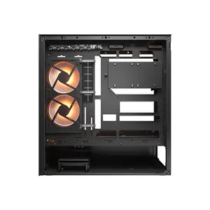 COUGAR CFV235 Series Mid-Tower Gaming Case Black Edition, Tempered Glass Gaming Chassis, High-Airflow Cooling Design, Premium Gaming PC Case