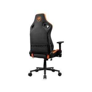 COUGAR DEFENSOR Ergonomic Gaming Chair with Hyper-Dura Leatherette, PushBack Advanced Lumbar Support, 4D Folding Armrests, Magnetic Memory Foam Neck Pillow, 155° Reclining Backrest & Class 4 Gas Lift