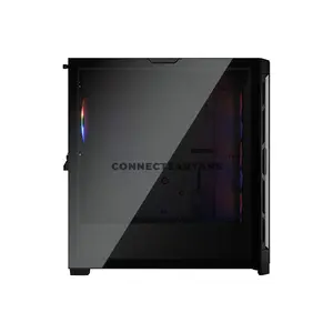 COUGAR Duoface Pro RGB Black Mid Tower PC Case with Dual Interchangeable Front Panels, 4×120mm ARGB Fans, Tempered Glass Side Panel, USB Type-C Gen 2, E-ATX Support, 390mm GPU Clearance