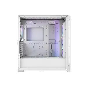 COUGAR Duoface Pro RGB White Mid Tower PC Case with Dual Interchangeable Front Panels, 4×120mm ARGB Fans, Tempered Glass Side Panel, USB Type-C Gen 2, E-ATX Support, 390mm GPU Clearance