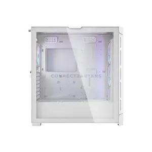 COUGAR Duoface Pro RGB White Mid Tower PC Case with Dual Interchangeable Front Panels, 4×120mm ARGB Fans, Tempered Glass Side Panel, USB Type-C Gen 2, E-ATX Support, 390mm GPU Clearance