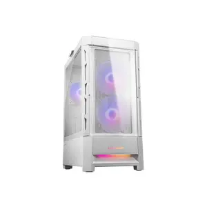 COUGAR Duoface RGB Mid-Tower Gaming Case White Edition, Dual Front Panel Design, High-Airflow Tempered Glass Chassis, RGB Gaming PC Case