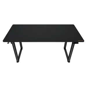 COUGAR E-GRAV 160 Electric 4-Leg Height Adjustable Gaming Desk Black, 160 × 75cm Carbon Fiber Textured Desktop, Dual-Motor System, Dual Memory Presets, Full Desk Mouse Pad, Cable Management & Headset Hook