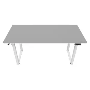 COUGAR E-GRAV 160 Electric 4-Leg Height Adjustable Gaming Desk White, 160 × 75cm Carbon Fiber Textured Desktop, Dual-Motor System, Dual Memory Presets, Full Desk Mouse Pad, Cable Management & Headset Hook