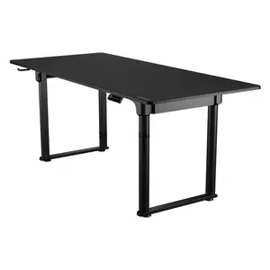 COUGAR E-GRAV 180 Electric 4-Leg Height Adjustable Gaming Desk Black, 180 × 80cm Carbon Fiber Desktop, Dual-Motor System, Dual Memory Presets, Full Desk Mouse Pad, Cable Management & Headset Hook