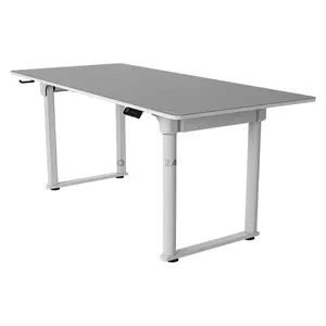COUGAR E-GRAV 180 Electric 4-Leg Height Adjustable Gaming Desk White, 180 × 80cm Carbon Fiber Textured Desktop, Dual-Motor System, Dual Memory Presets, Full Desk Mouse Pad, Cable Management & Headset Hook