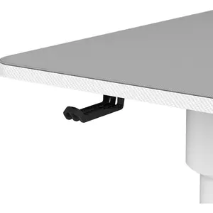 COUGAR E-GRAV 180 Electric 4-Leg Height Adjustable Gaming Desk White, 180 × 80cm Carbon Fiber Textured Desktop, Dual-Motor System, Dual Memory Presets, Full Desk Mouse Pad, Cable Management & Headset Hook