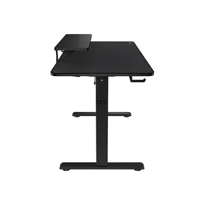 COUGAR E-STAR 120 Electric Height Adjustable Gaming Desk Black, 120 × 60cm Carbon Fiber Textured Surface, Dual Memory Presets, Independent Monitor Stand, Full Desk Mouse Pad & Cable Management