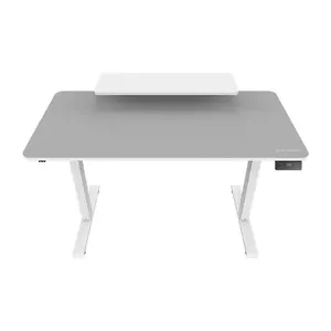 COUGAR E-STAR 120 Electric Height Adjustable Gaming Desk White, 120 × 60cm Carbon Fiber Textured Surface, Dual Memory Presets, Independent Monitor Stand, Full Desk Mouse Pad & Cable Management