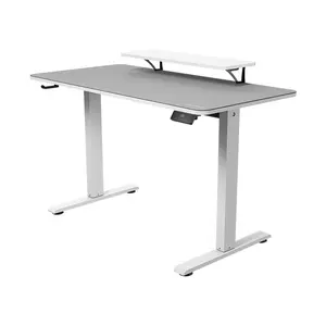 COUGAR E-STAR 120 Electric Height Adjustable Gaming Desk White, 120 × 60cm Carbon Fiber Textured Surface, Dual Memory Presets, Independent Monitor Stand, Full Desk Mouse Pad & Cable Management