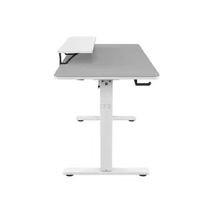 COUGAR E-STAR 120 Electric Height Adjustable Gaming Desk White, 120 × 60cm Carbon Fiber Textured Surface, Dual Memory Presets, Independent Monitor Stand, Full Desk Mouse Pad & Cable Management