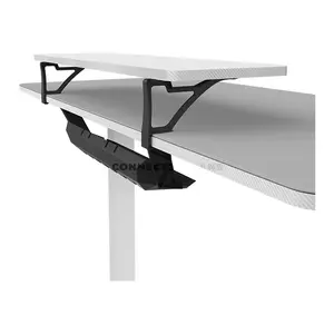 COUGAR E-STAR 120 Electric Height Adjustable Gaming Desk White, 120 × 60cm Carbon Fiber Textured Surface, Dual Memory Presets, Independent Monitor Stand, Full Desk Mouse Pad & Cable Management