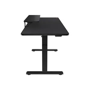 COUGAR E-STAR 140 Electric Height Adjustable Gaming Desk Black, 140 × 60cm Carbon Fiber Textured Surface, Dual Memory Presets, Independent Monitor Stand, Full Desk Mouse Pad & Cable Management